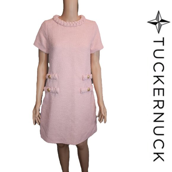Tuckernuck Dresses & Skirts - Tuckernuck Blossom Pink Tweed Jackie Dress NWT XS